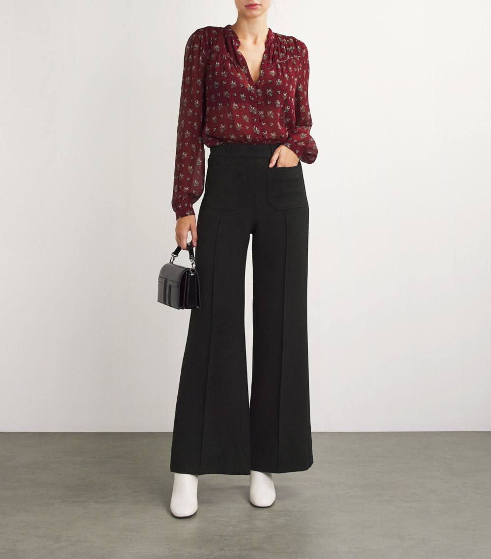 Me+Em Me+Em Textured Flare Trousers