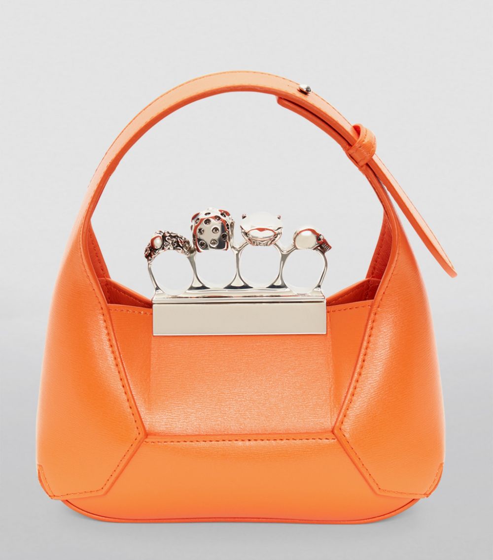 Alexander McQueen Alexander McQueen Mini Leather Jewelled Top-Handle Bag