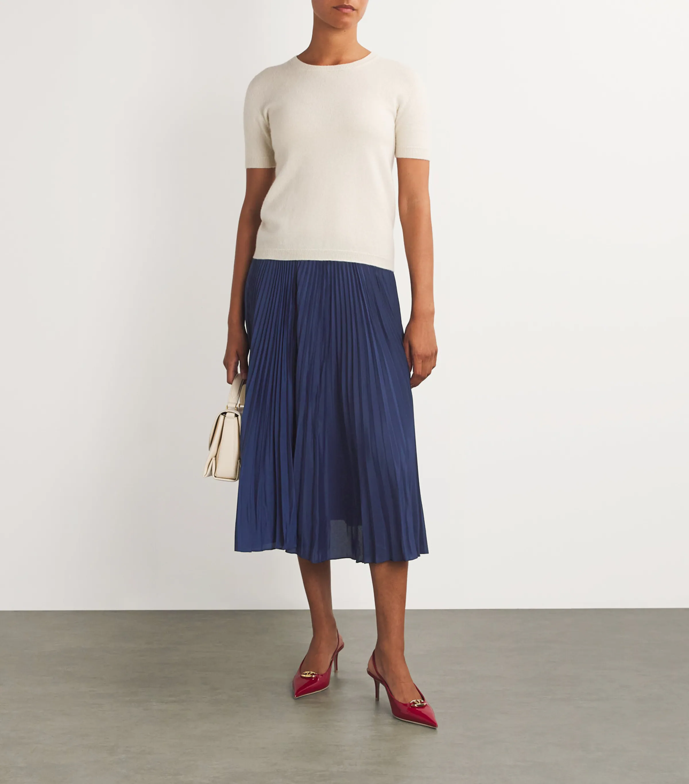 Polo Ralph Lauren Polo Ralph Lauren Georgette Pleated Midi Skirt