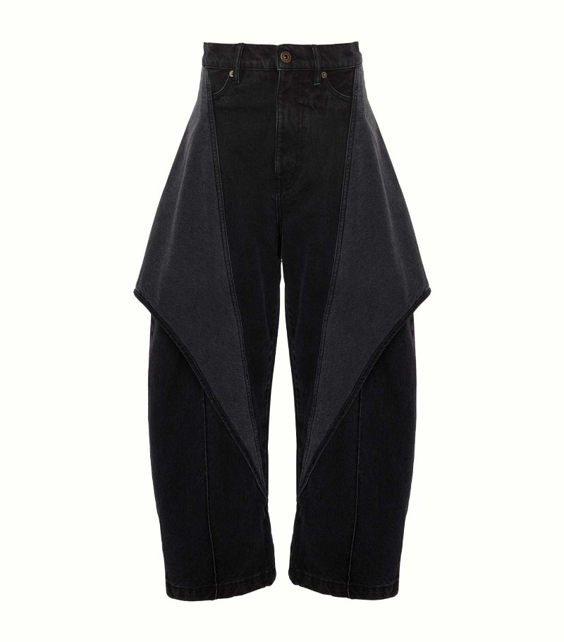 Jw Anderson Jw Anderson Cropped Wide-Leg Jeans