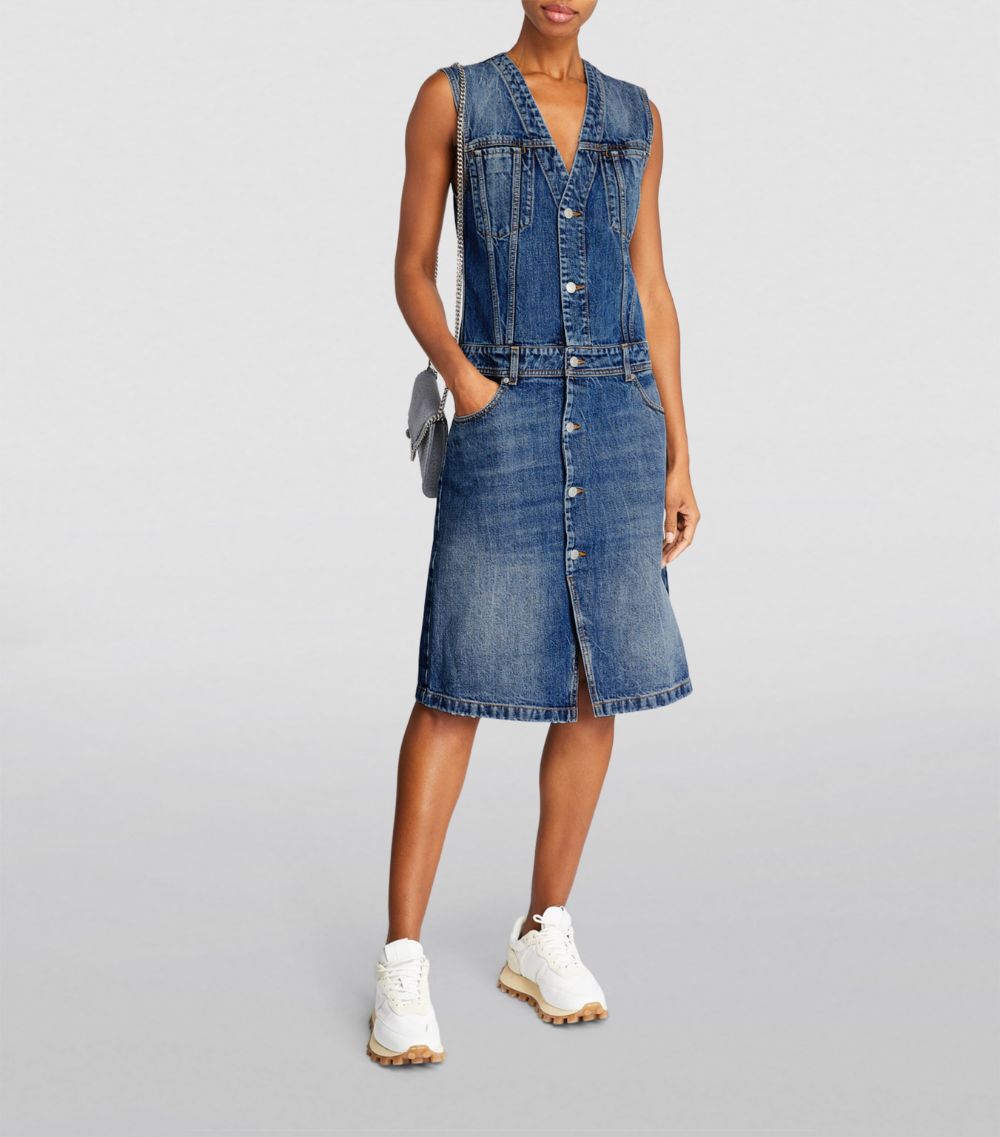 Stella McCartney Stella Mccartney Denim Sleeveless Shirt Dress