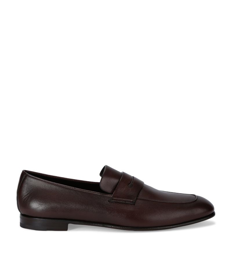 zegna Zegna Leather L'Asola Loafers