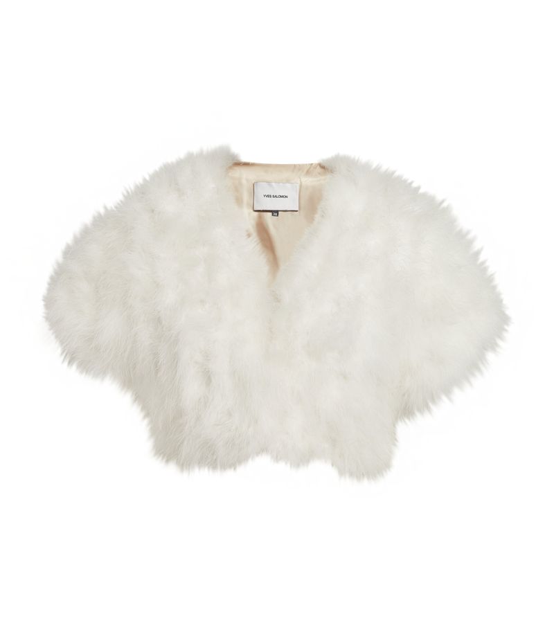 Yves Salomon Yves Salomon Feather Short Cape