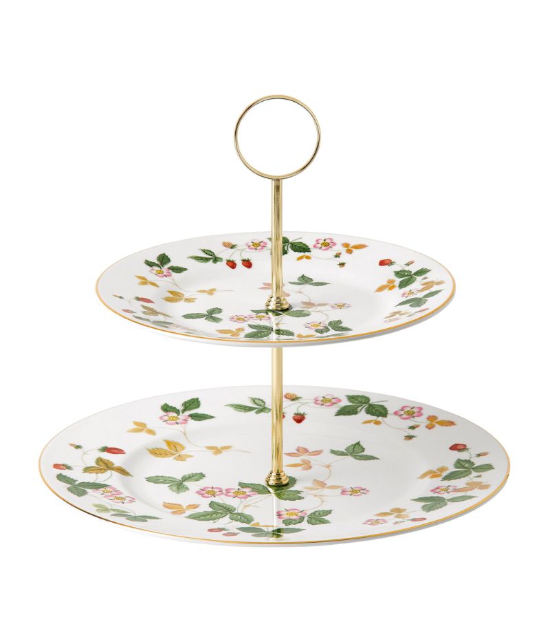 Wedgwood Wedgwood Wild Strawberry Two-Tier Cake Stand