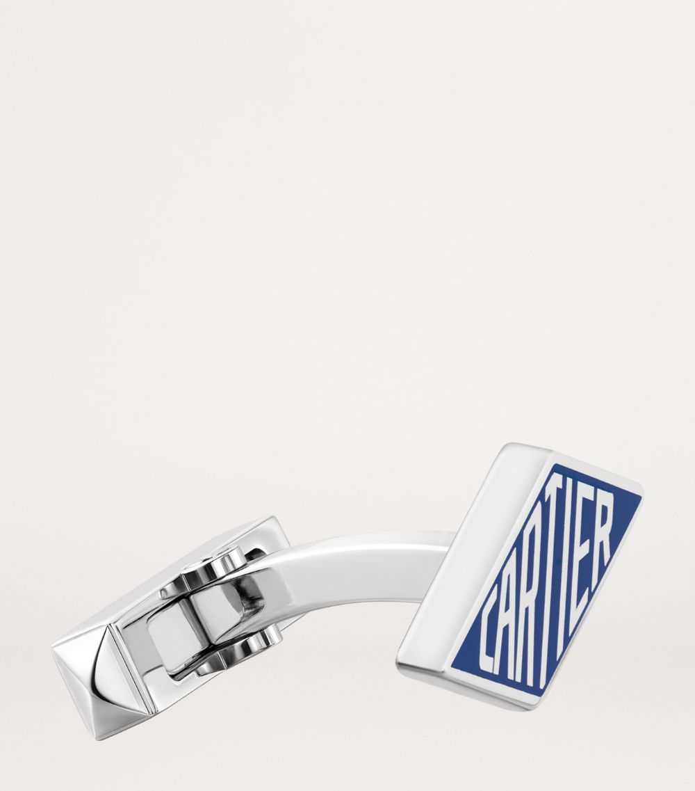 Cartier Cartier Sterling Silver And Palladium Losange Cufflinks