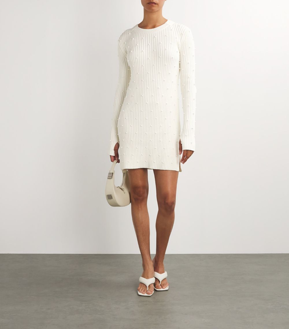 Helmut Lang Helmut Lang Cotton Embellished Sweater Dress