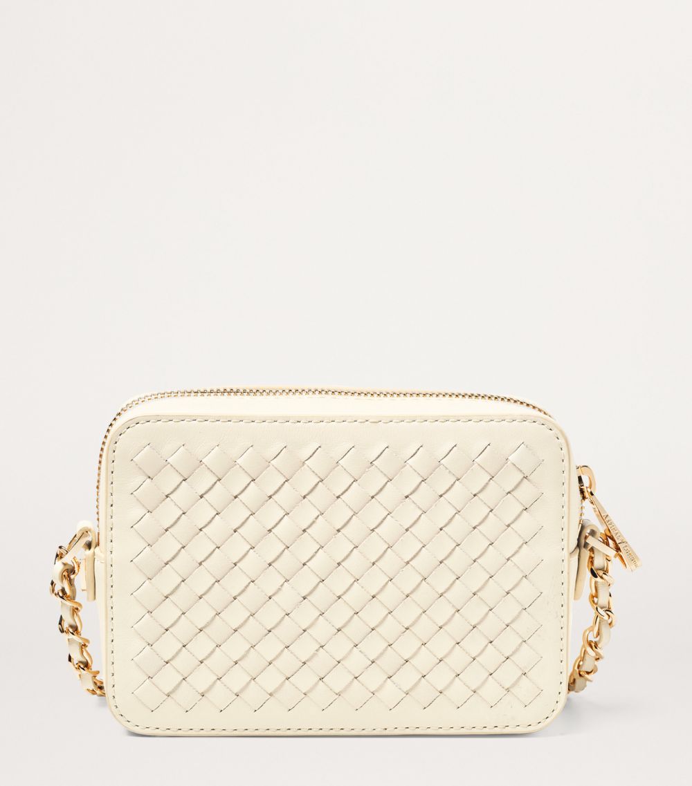  Aspinal Of London Leather Woven Milly Cross-Body Bag