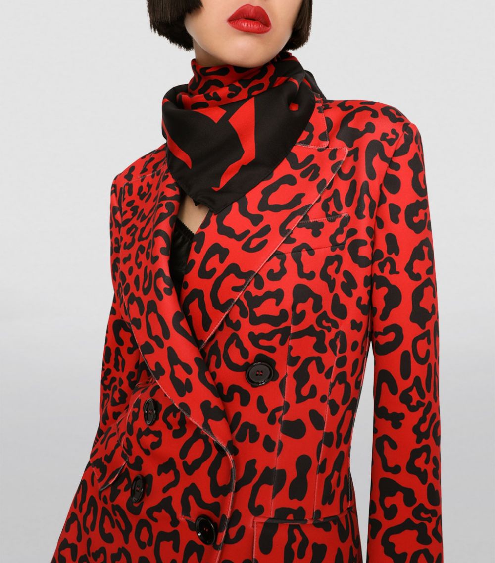 Dolce & Gabbana Dolce & Gabbana Silk Leopard Print Scarf