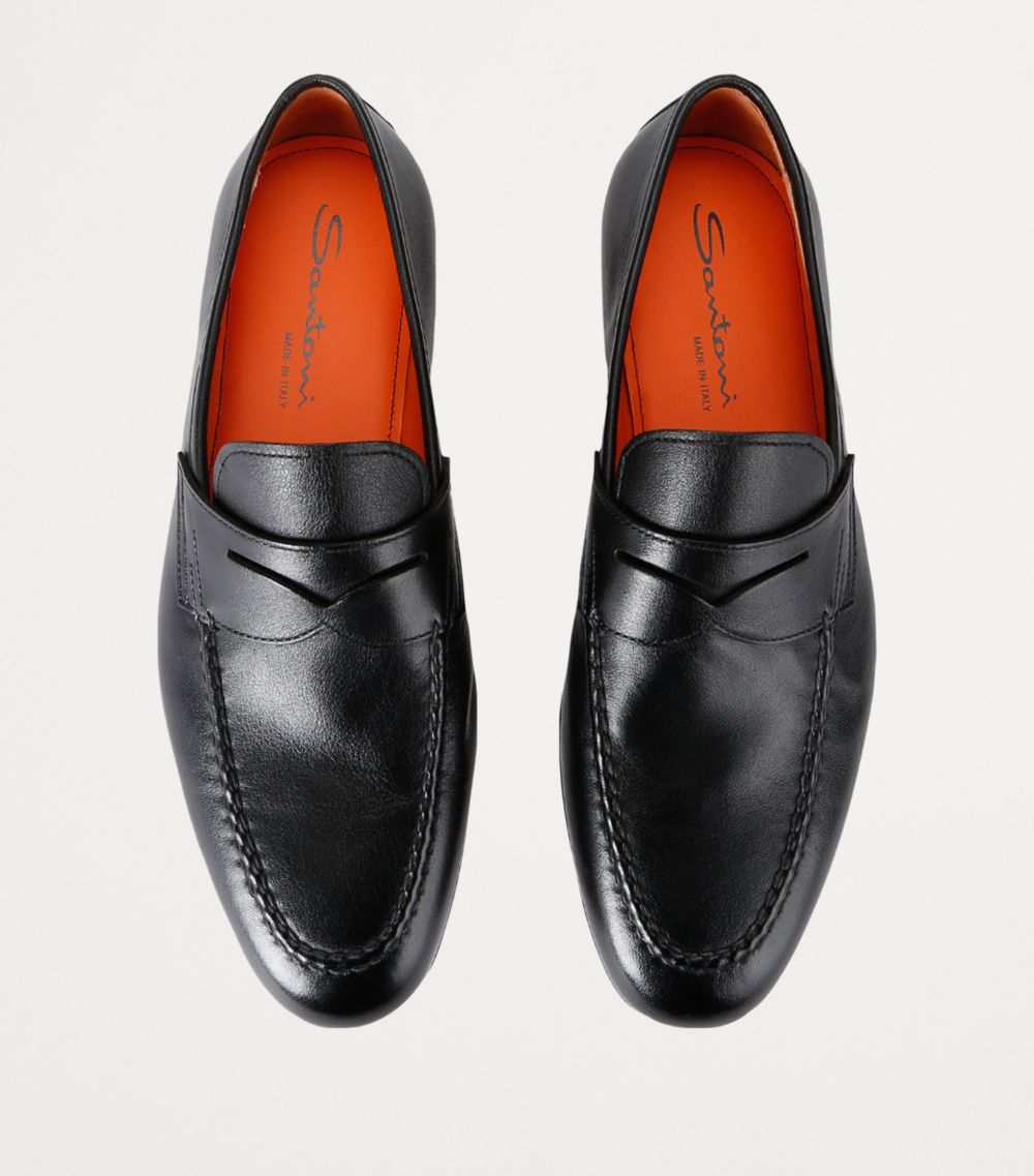 Santoni Santoni Leather Carlos Loafers