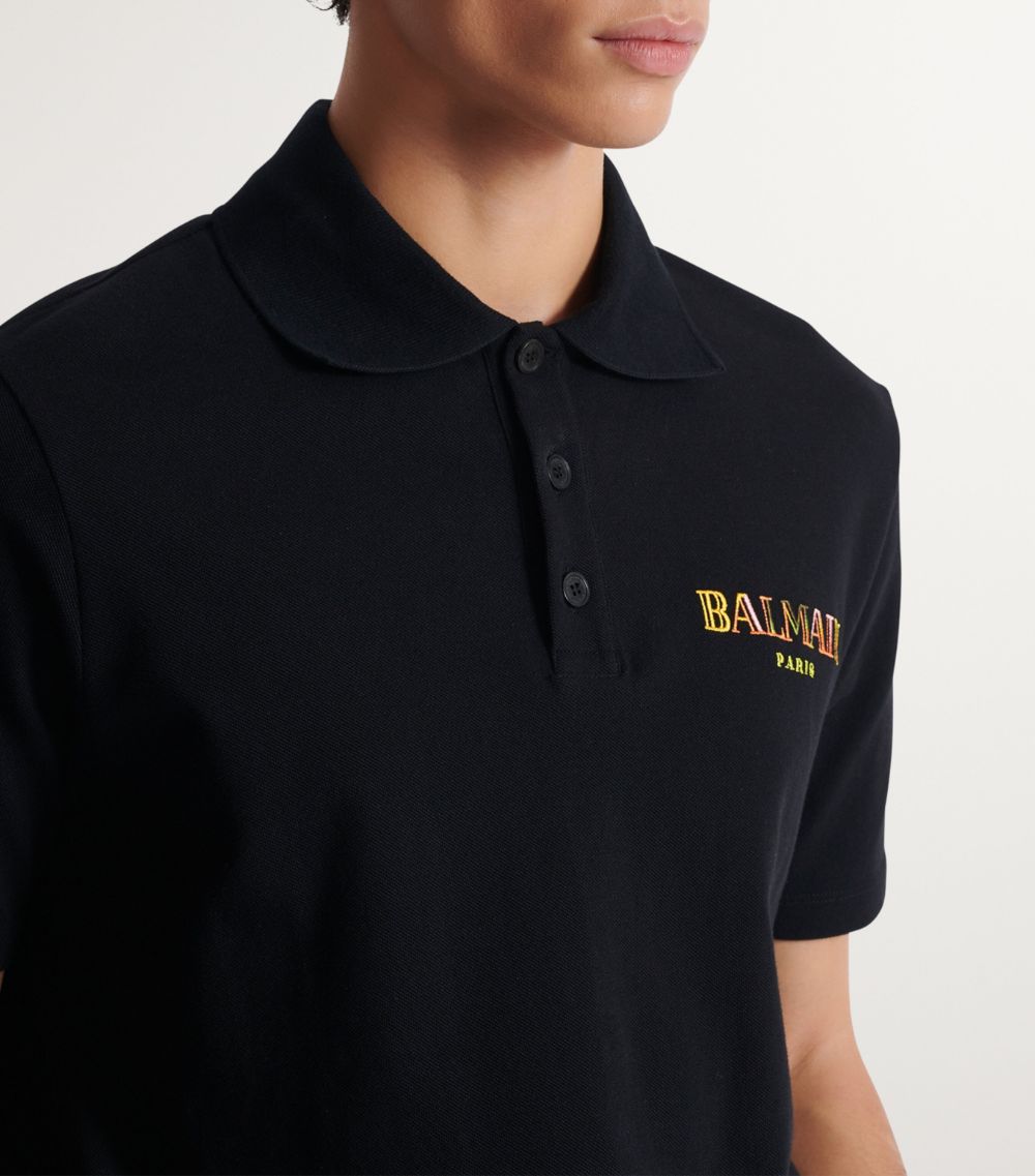 Balmain Balmain Embroidered-Logo Polo Shirt