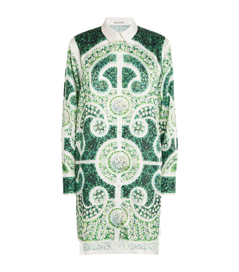 Mary Katrantzou Mary Katrantzou Green Topiary Shirt Midi Dress