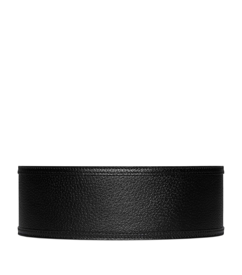 Gucci Gucci Leather Gg Marmont Wide Belt