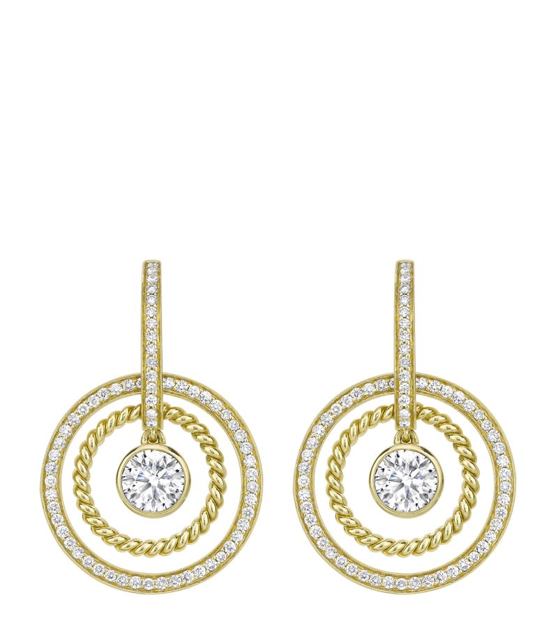 Boodles Boodles Yellow Gold And Diamond Roulette Double-Hoop Earrings