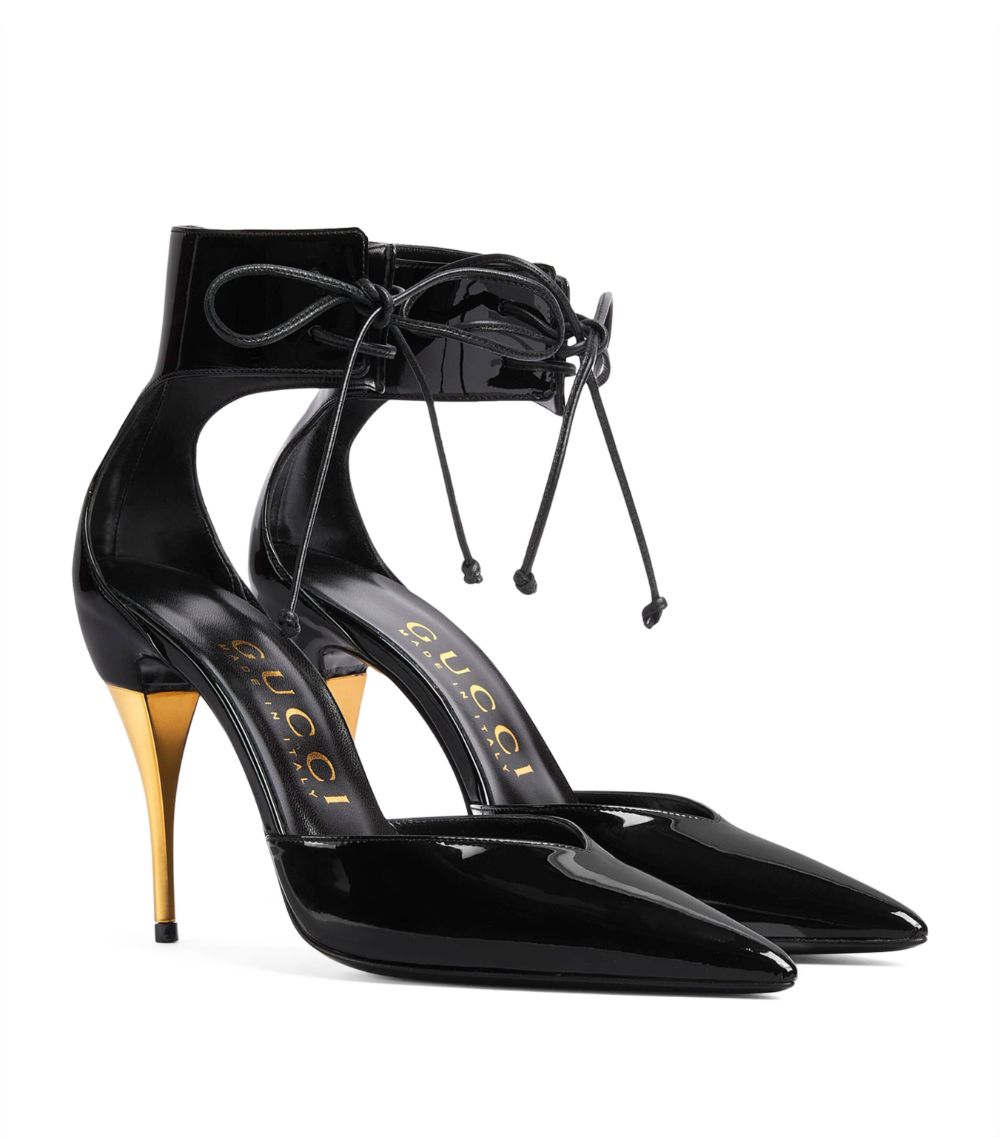 Gucci Gucci Patent Lace-Up Pumps