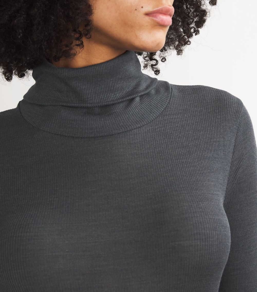 Zimmerli Zimmerli Wool-Silk Rollneck Top