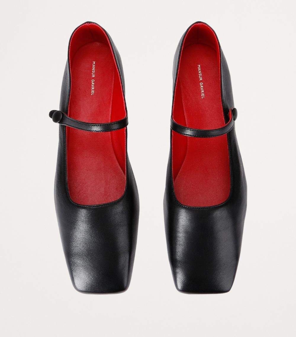 Mansur Gavriel Mansur Gavriel Leather Mary Jane Flats