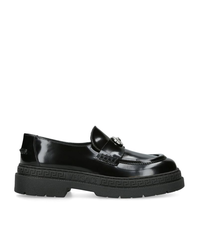 Young Versace Versace Kids Leather Medusa Driving Loafers