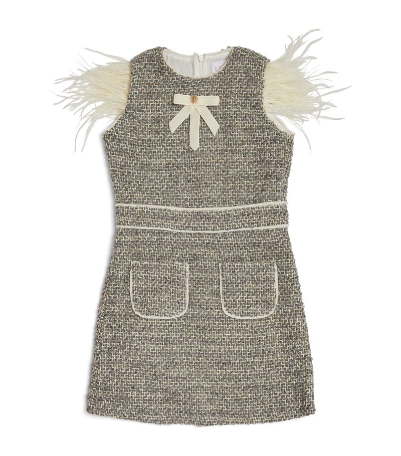 Eirene Eirene Tweed Feather-Trim Dress (2-15 Years)