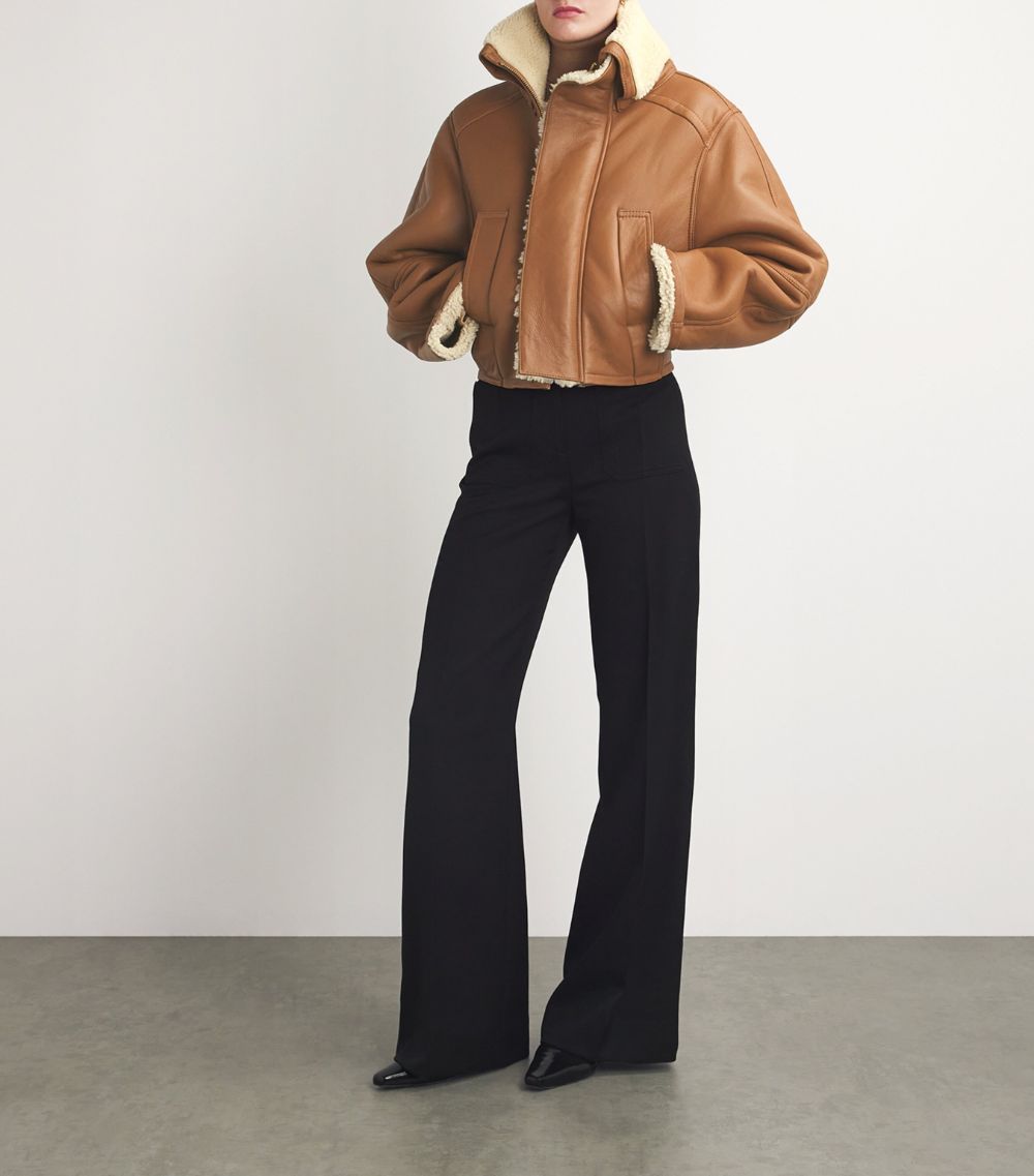 Victoria Beckham Victoria Beckham Leather-Shearling Jacket