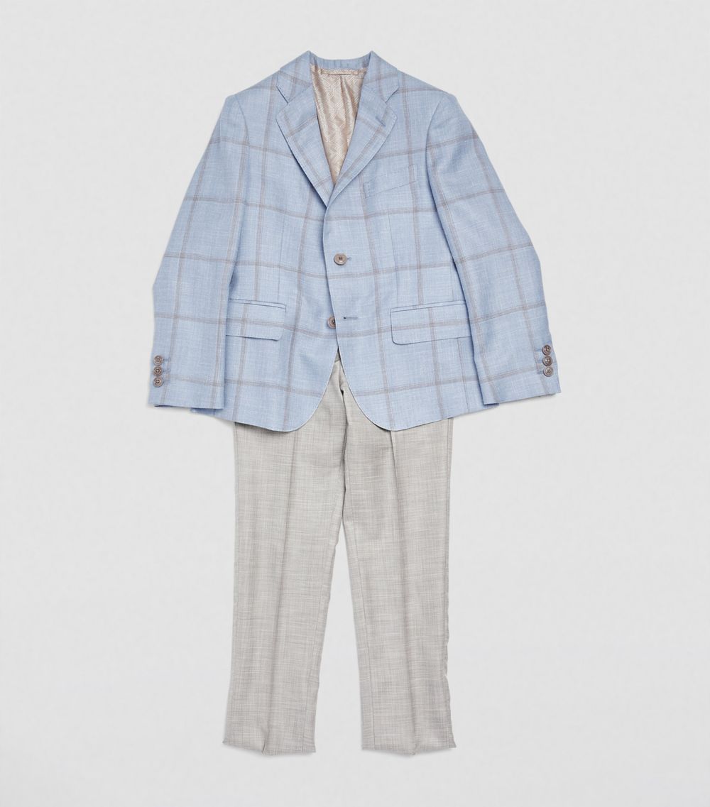 Stefano Ricci Stefano Ricci Kids Wool-Blend Check Blazer (8-16 Years)