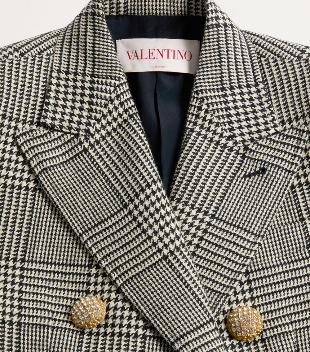 Valentino Valentino Virgin Wool Check Blazer