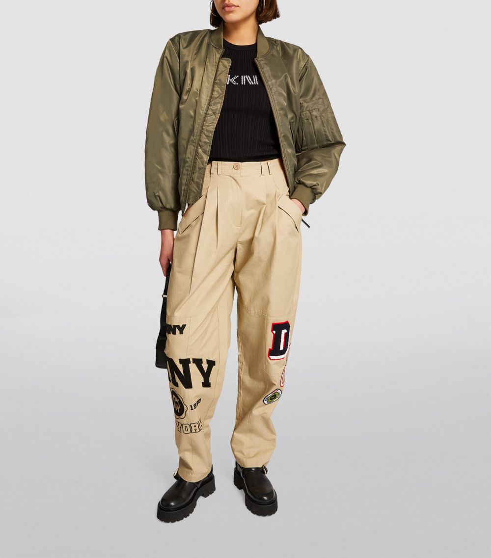 DKNY Dkny Embroidered Patchwork Logo Trousers