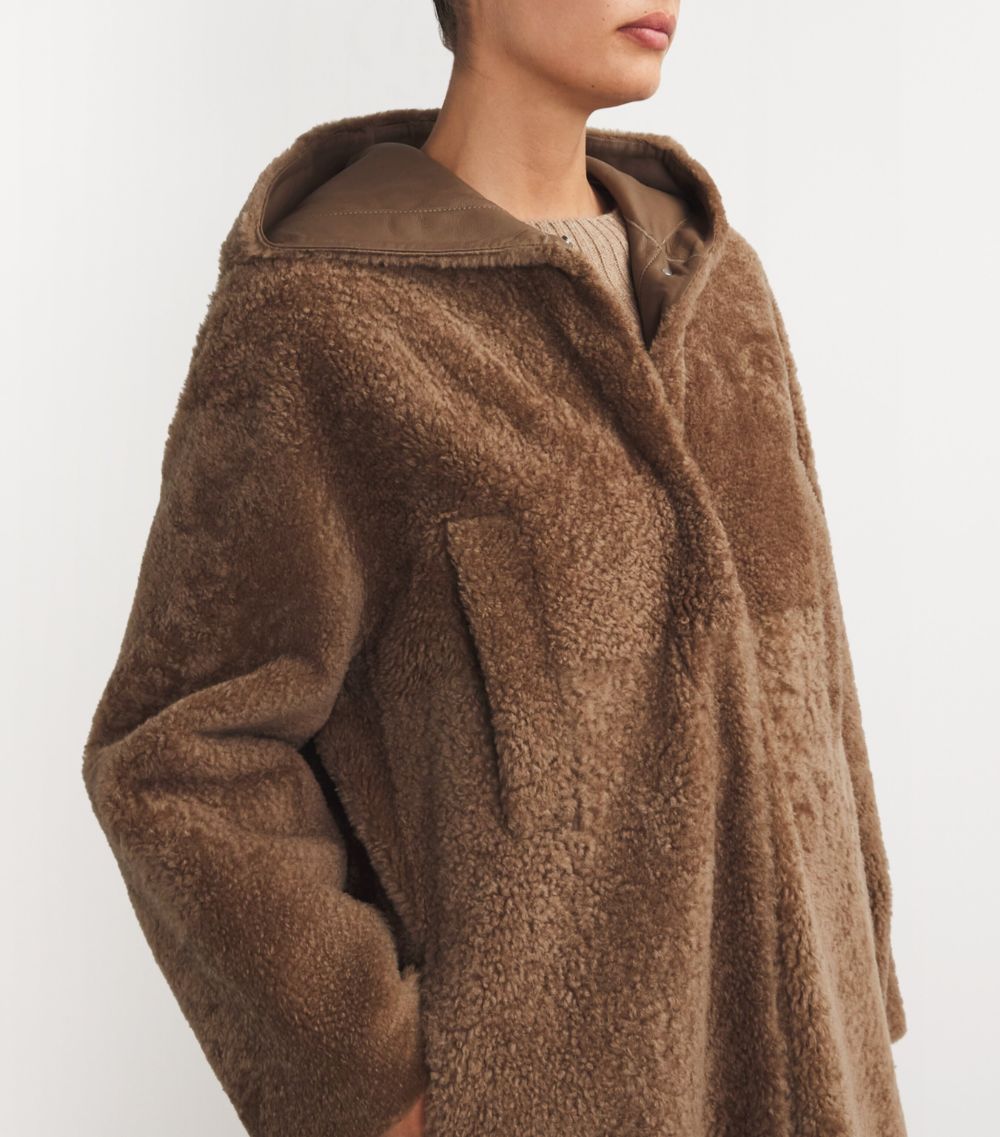 Max Mara Max Mara Shearling Hooded Coat