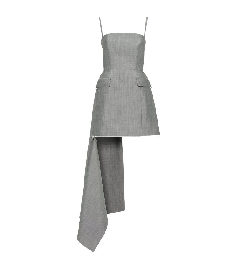 Alexander McQueen Alexander McQueen Wool Zip-Detail Mini Dress