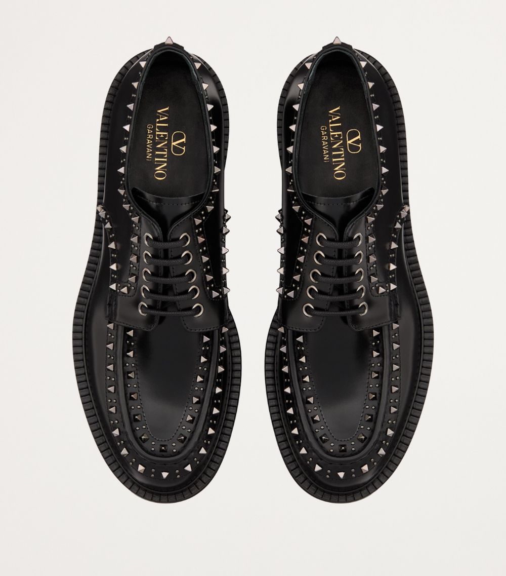 VALENTINO GARAVANI Valentino Garavani Leather Rockstud Gentleglam Derby Shoes