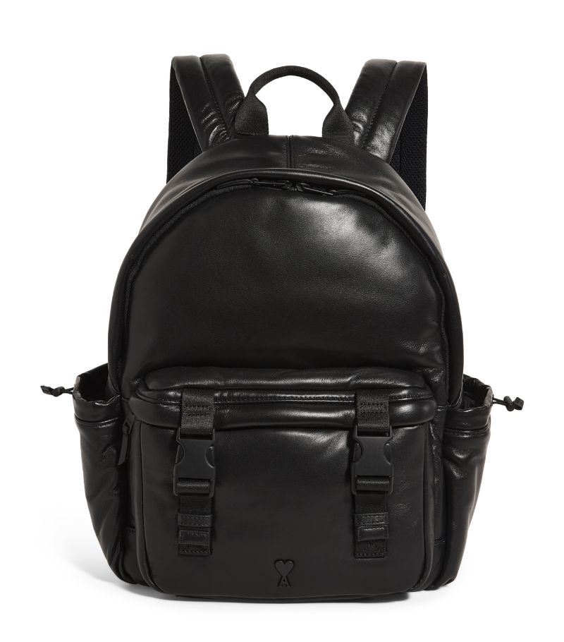 Ami Paris Ami Paris Leather Ami De Coeur Backpack