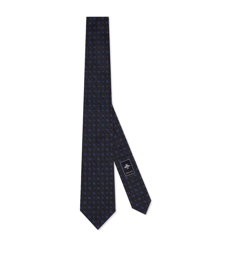 Gucci Gucci Silk Double G Logo Tie