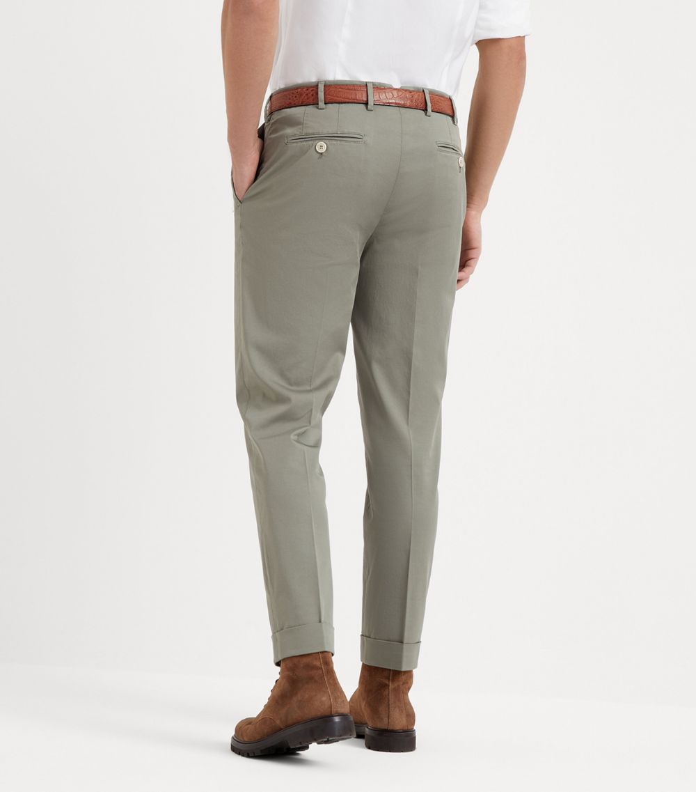 Brunello Cucinelli Brunello Cucinelli Pima Cotton Slim Trousers