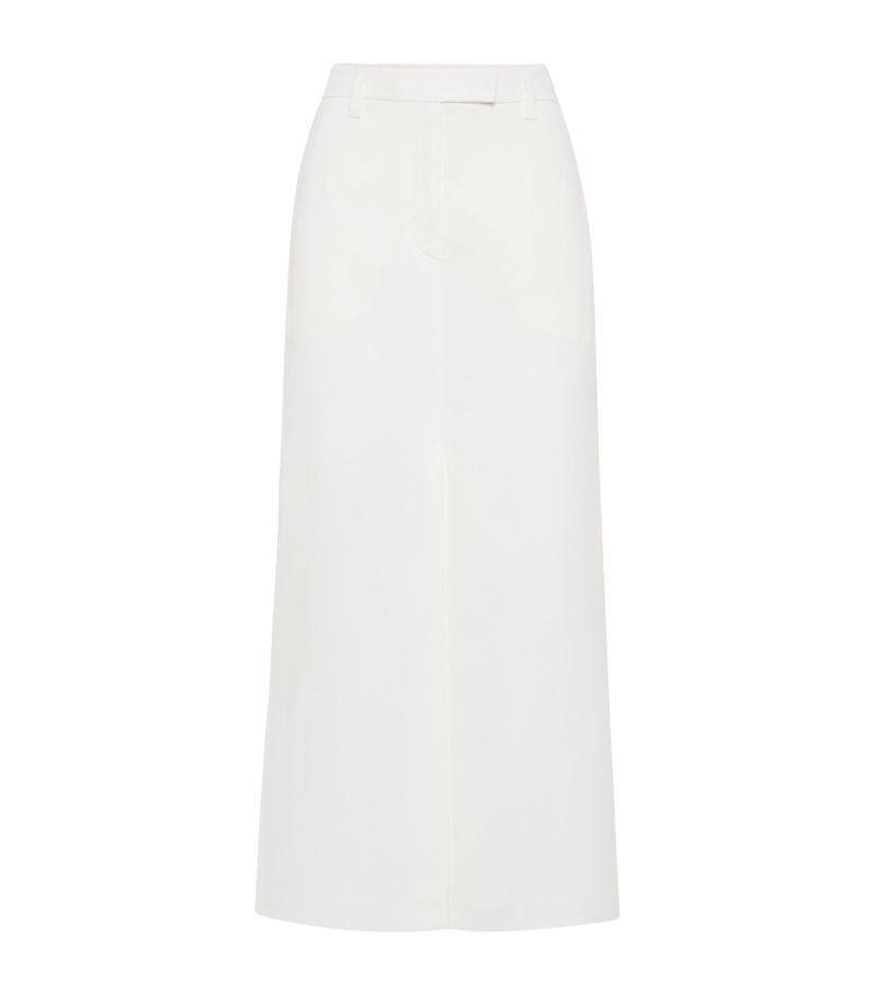 Brunello Cucinelli Brunello Cucinelli Fluid Twill Maxi Skirt