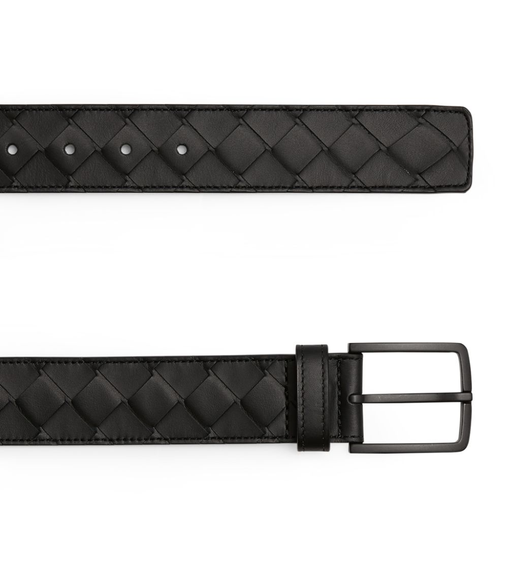 Bottega Veneta Bottega Veneta Leather Intrecciato Belt