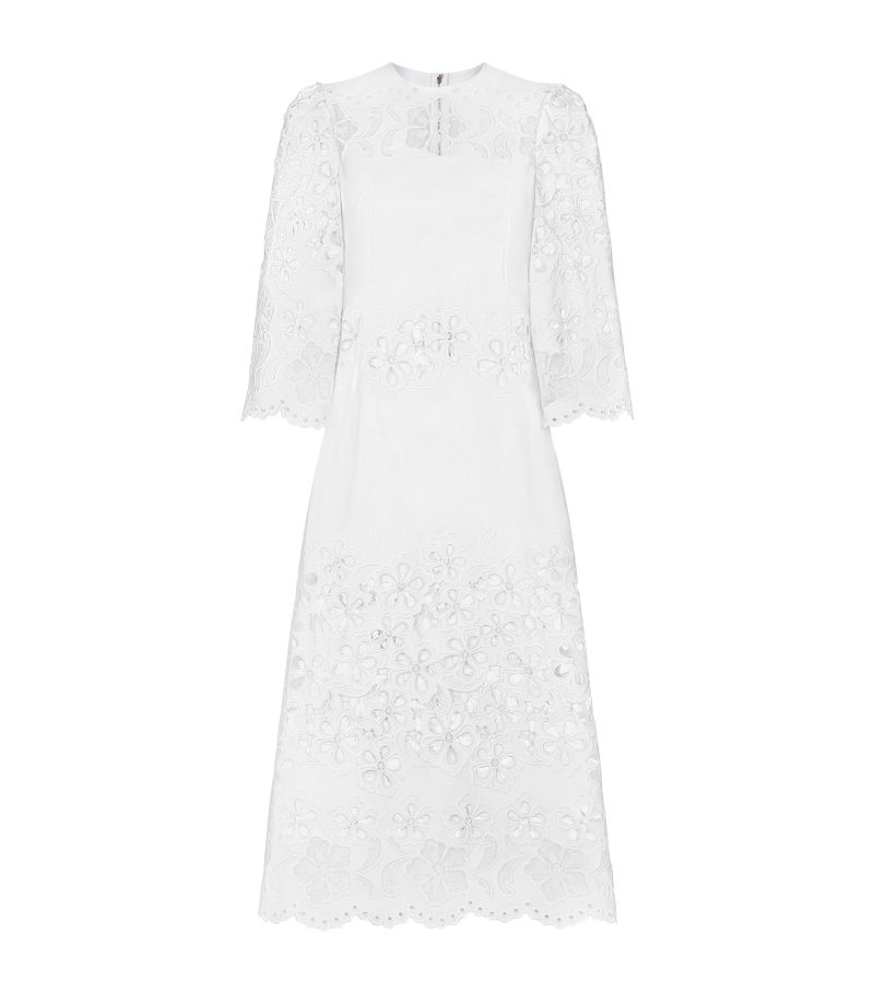 Dolce & Gabbana Dolce & Gabbana Openwork Floral Midi Dress