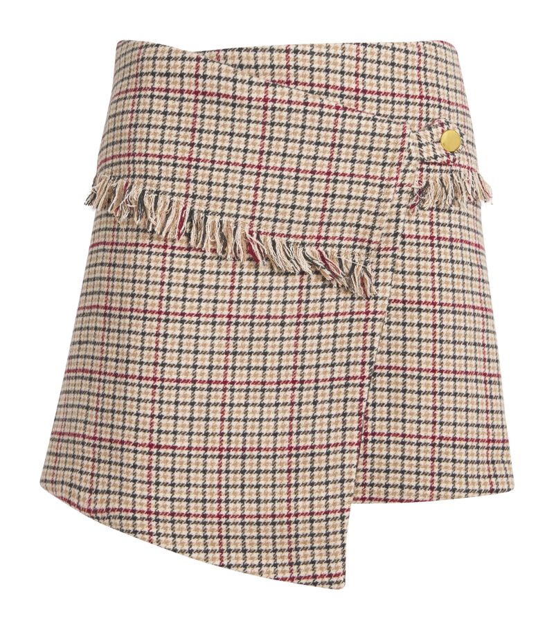 Ganni Ganni Check Wrap Mini Skirt