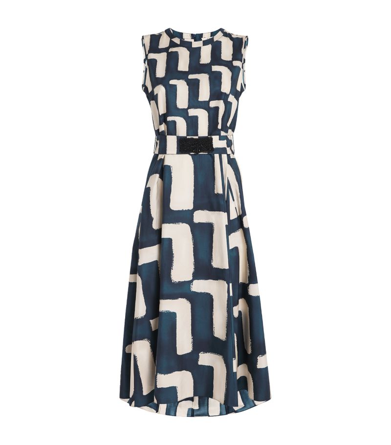 Max Mara Max Mara Belted A-Line Midi Dress