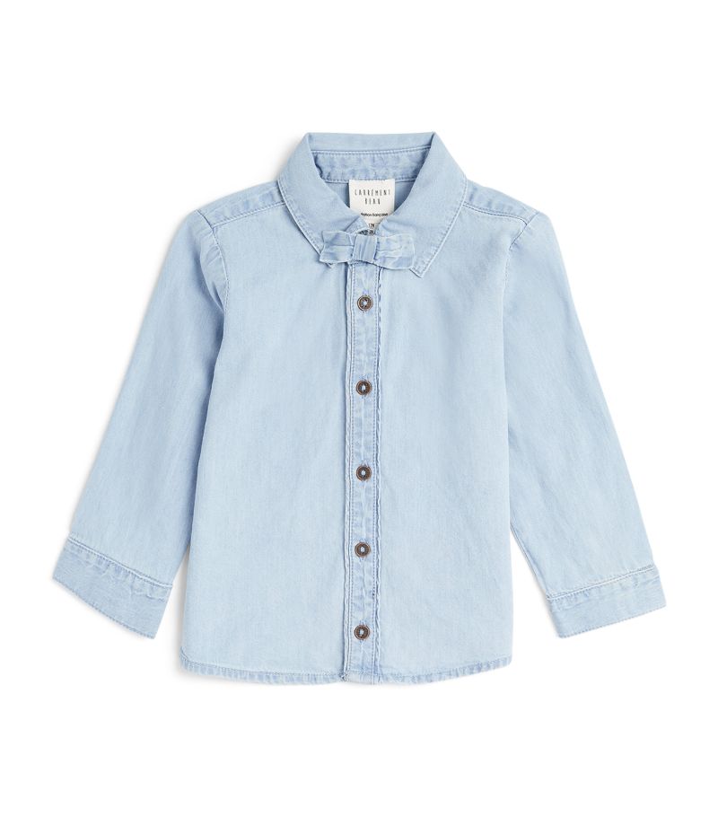 Carrément Beau Carrement Beau Bowtie Denim Shirt (9-18 Months)