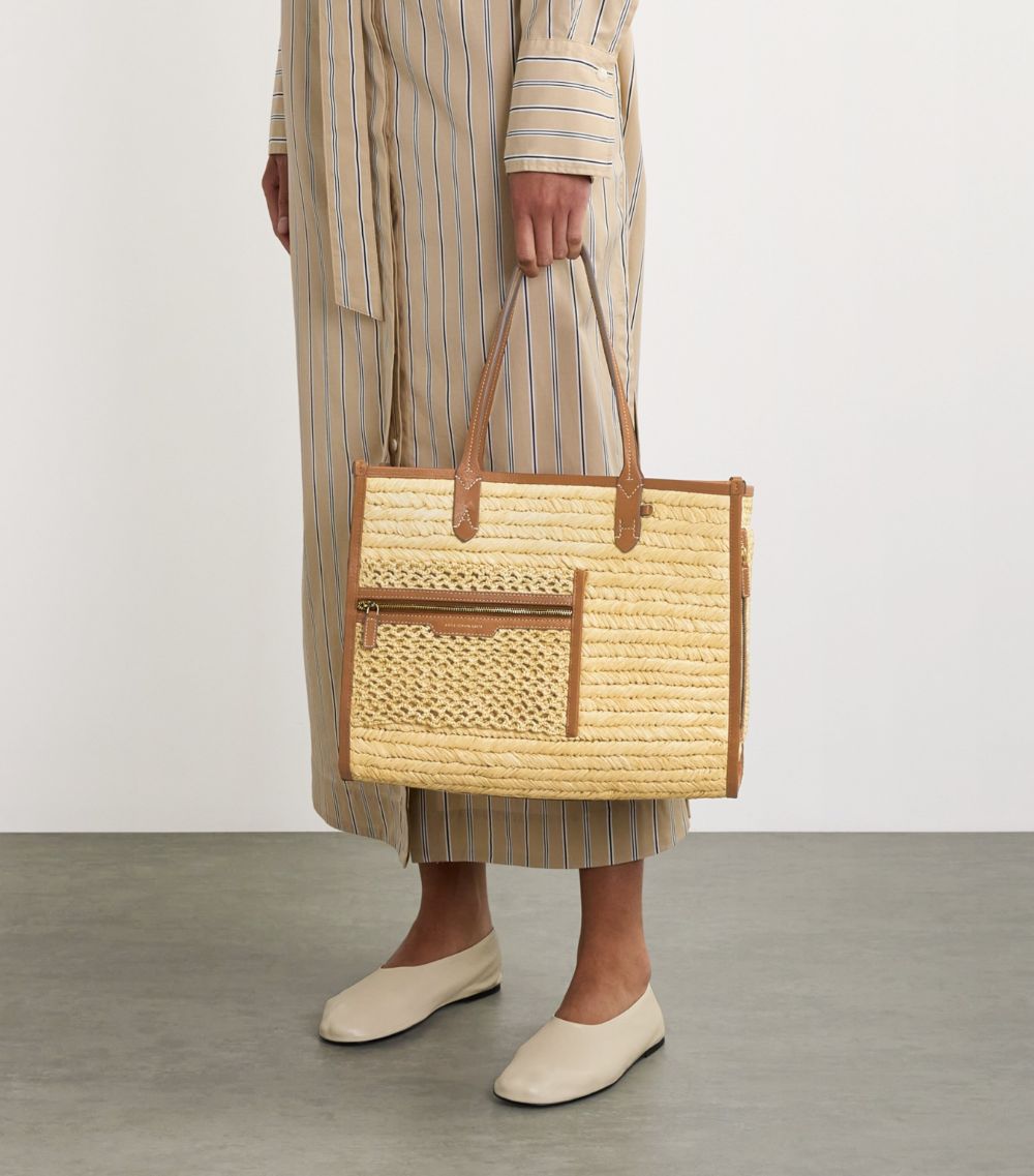 Anya Hindmarch Anya Hindmarch Raffia Pocket Tote Bag