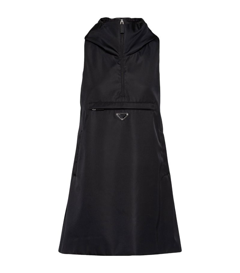 Prada Prada Hooded Re-Nylon Mini Dress