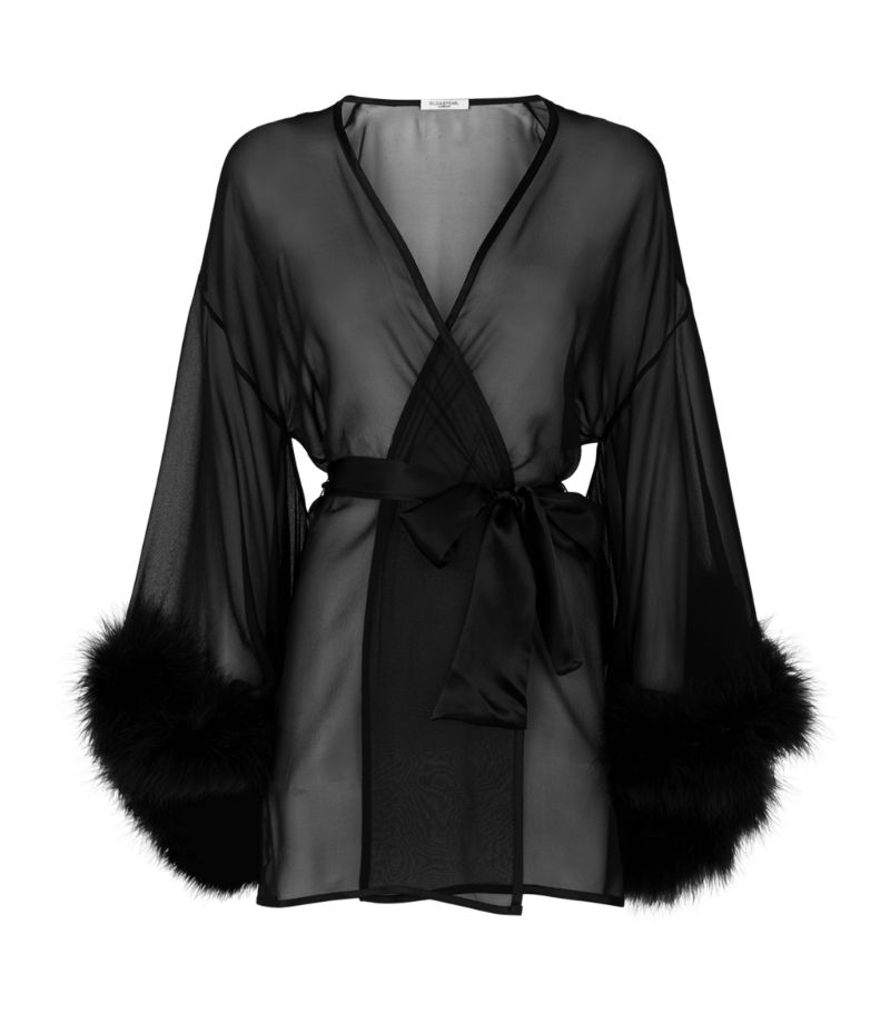 Gilda & Pearl Gilda & Pearl Marabou Trim Kimono Robe