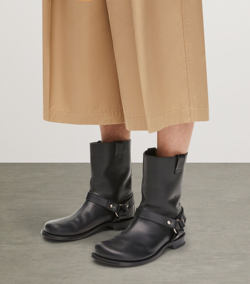 Loewe Loewe X Paula'S Ibiza Leather Campo Biker Boots