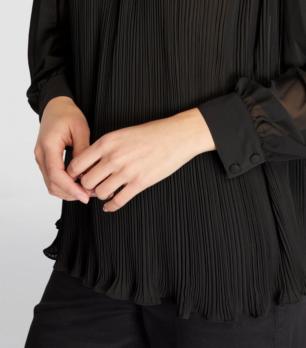 Frame Frame Pleated Strong Shoulder Blouse