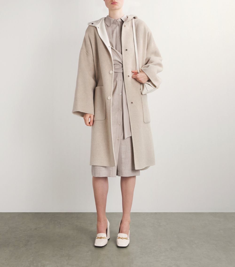 AGNONA Agnona Cashmere Hooded Cocoon Coat