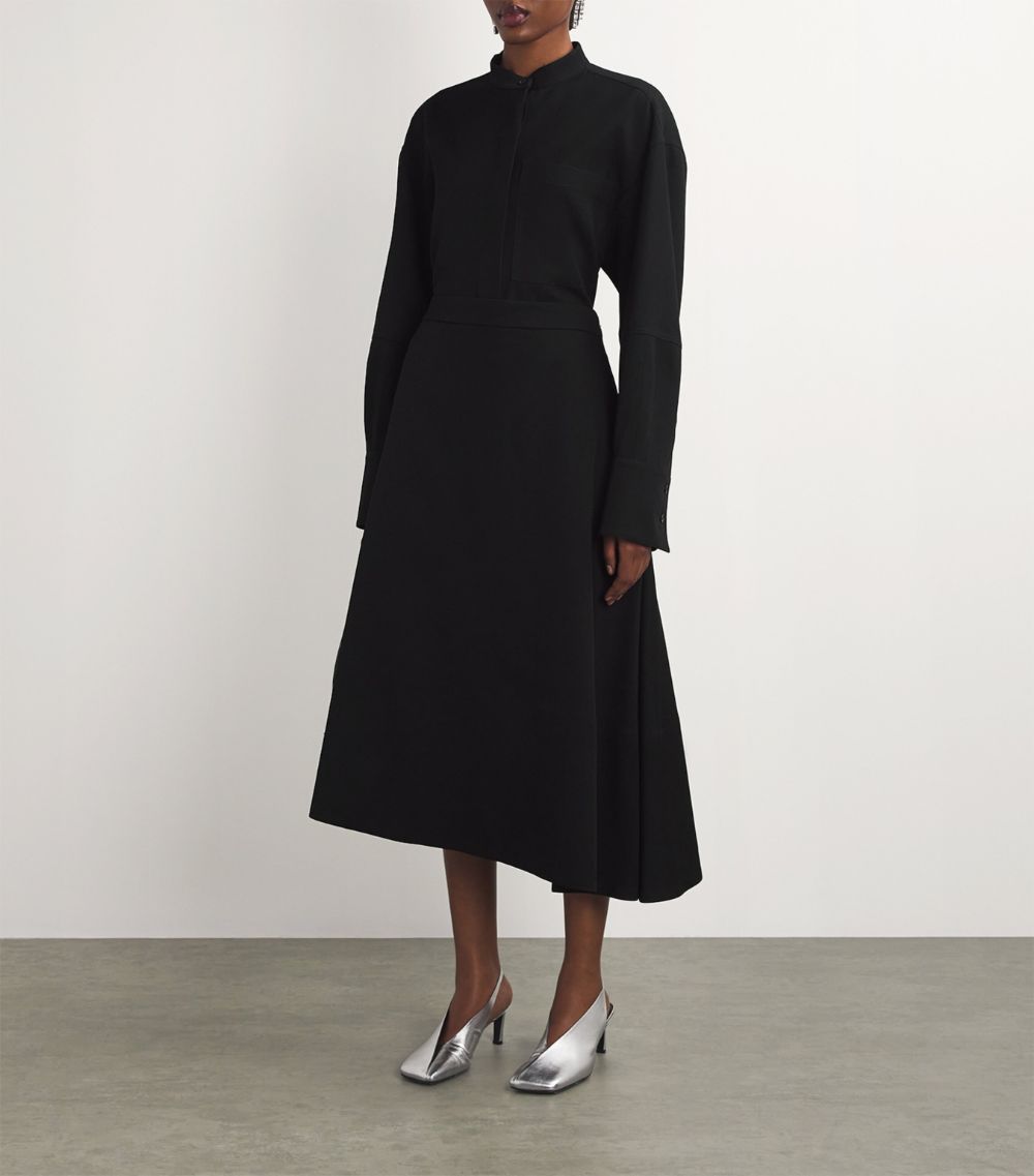 Jil Sander Jil Sander Virgin Wool Asymmetric Skirt