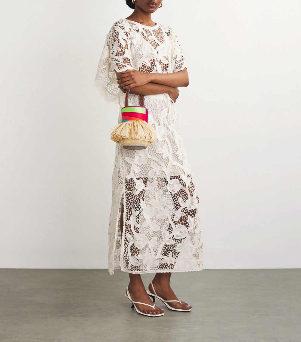 Zimmermann Zimmermann Cotton Lace Midi Skirt