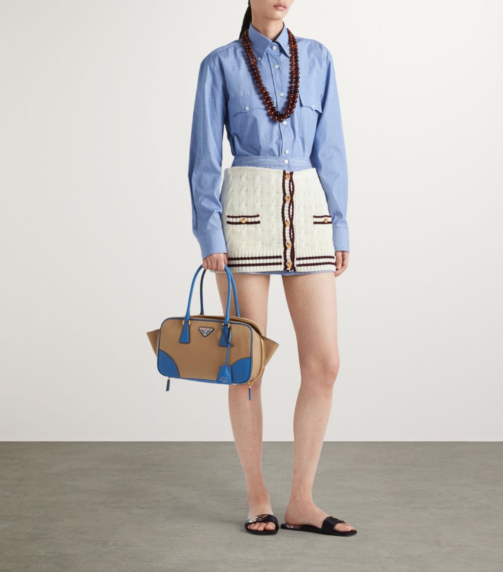 Prada Prada Cotton Knitted Mini Skirt