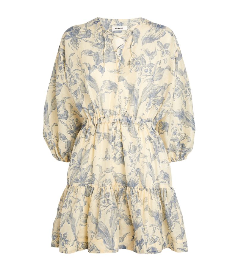  Sandro Floral Print Mini Dress