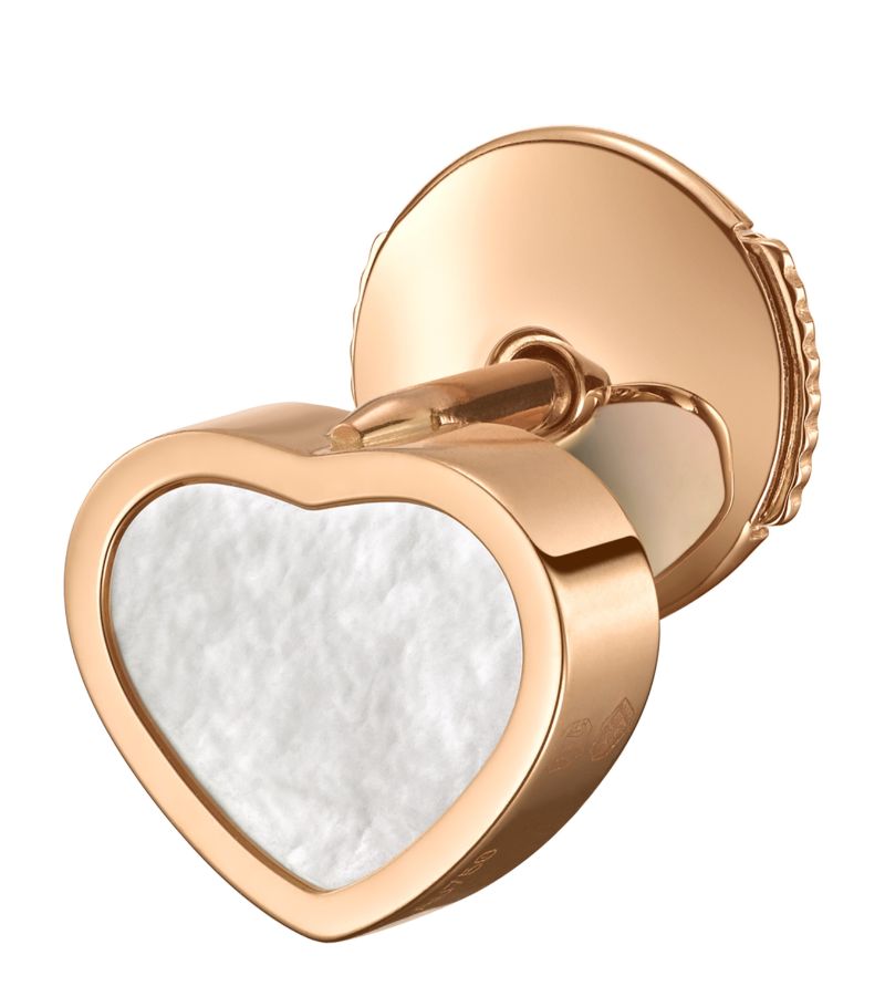 Chopard Chopard Rose Gold And Mother-Of-Pearl My Happy Hearts Single Earring