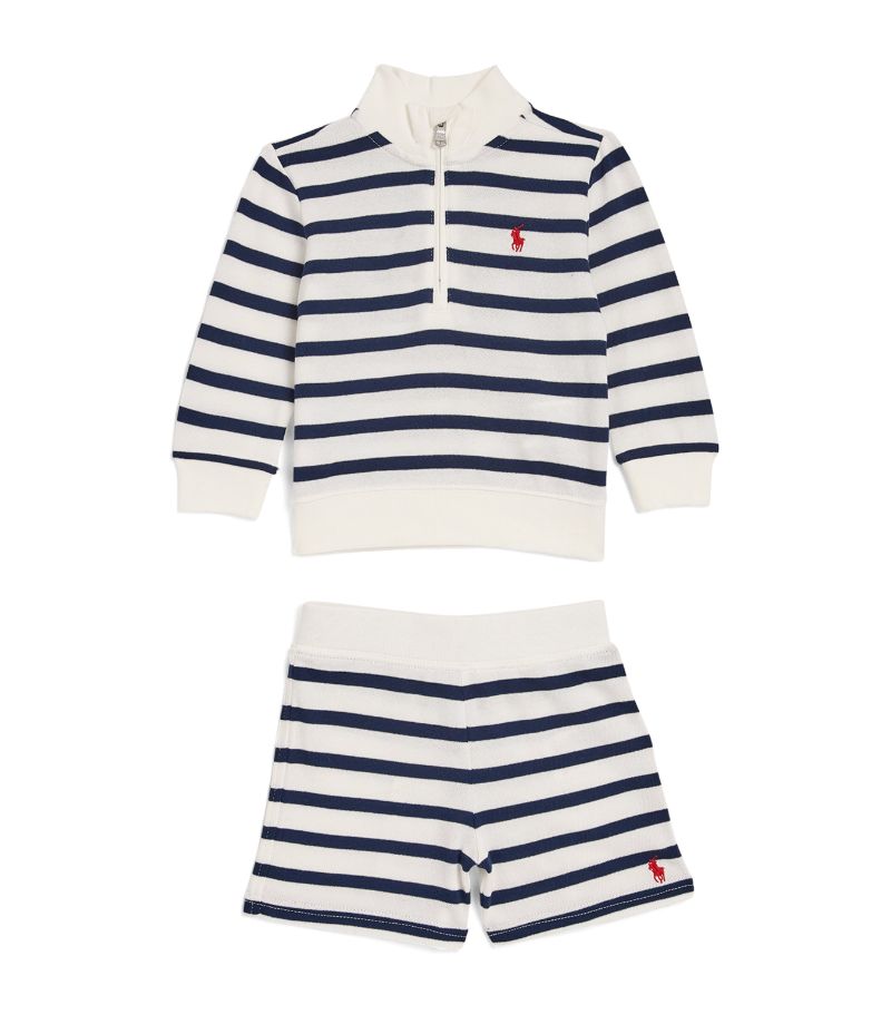 Ralph Lauren Kids Ralph Lauren Kids Striped Sweater And Shorts Set (2-24 Months)